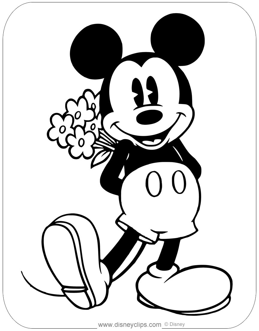 Classic mickey mouse coloring pages