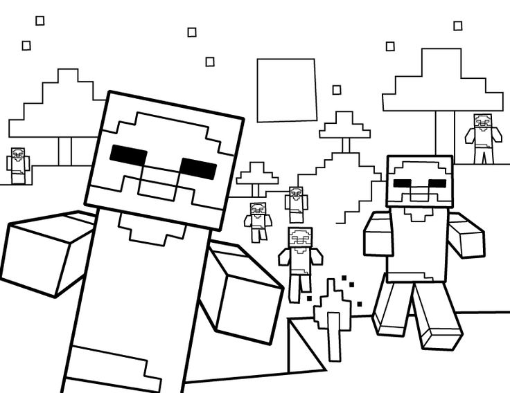 Minecraft coloring pages