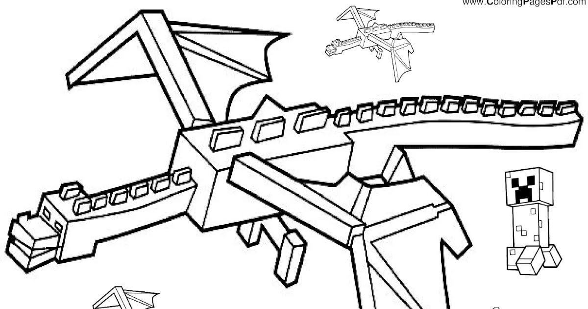 Minecraft coloring pages ender dragon rcoloringpagespdf