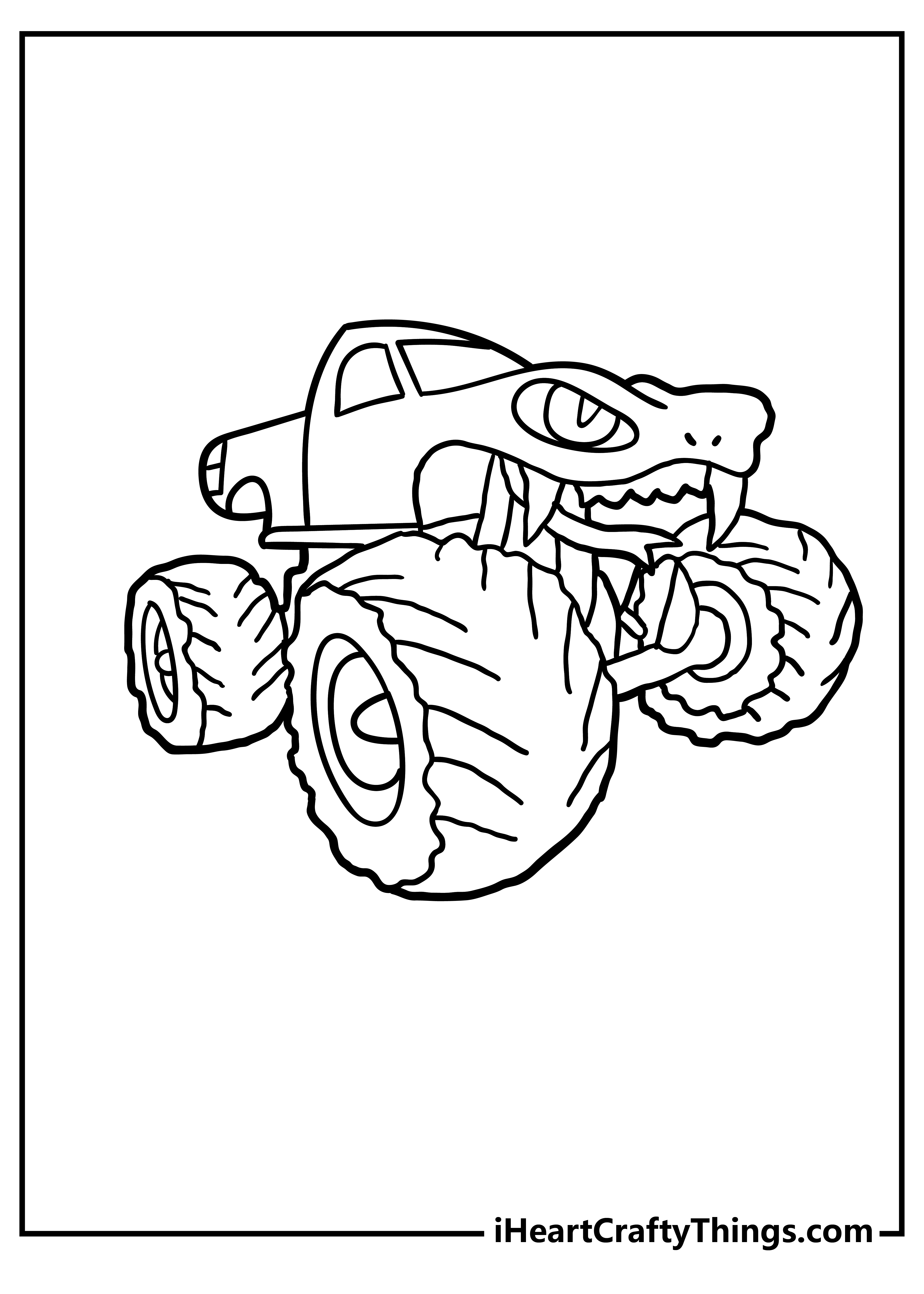 Monster truck coloring pages free printables