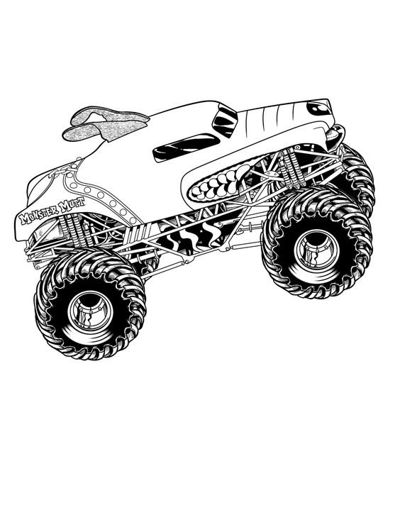 Monster truck coloring pages printable for free download