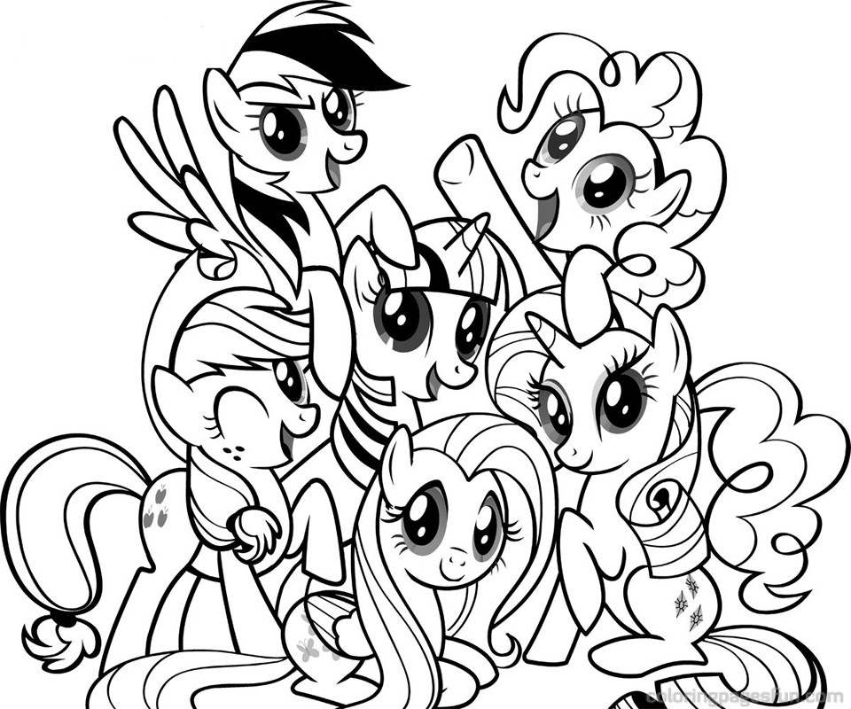 Free little pony coloring pages to color