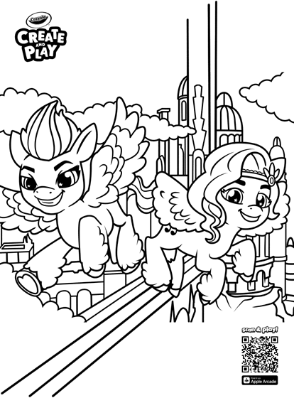 Create and play my little pony magic coloring page