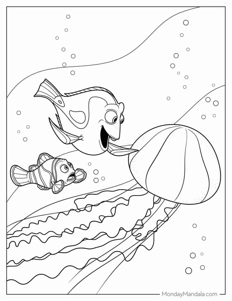 Finding nemo coloring pages free pdf printables