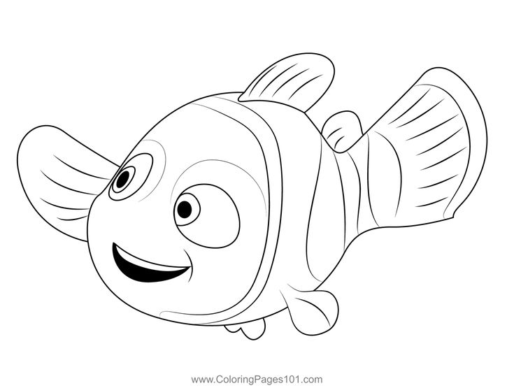 Smiling nemo coloring page nemo coloring pages finding nemo coloring pages nemo