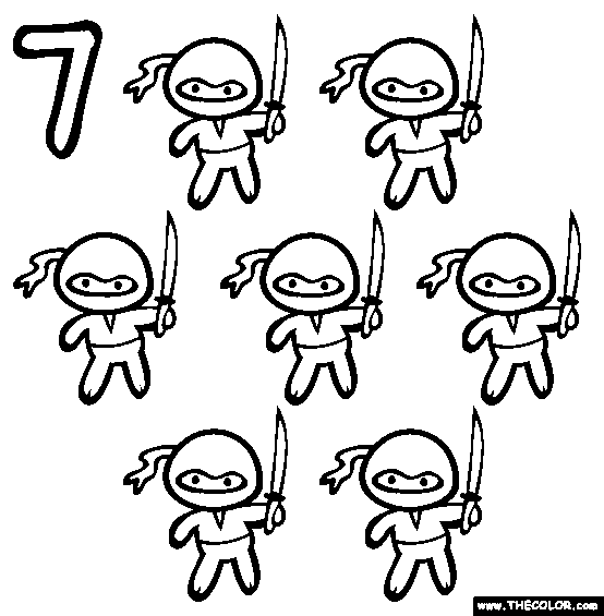 Seven ninjas coloring page free seven ninjas online coloring