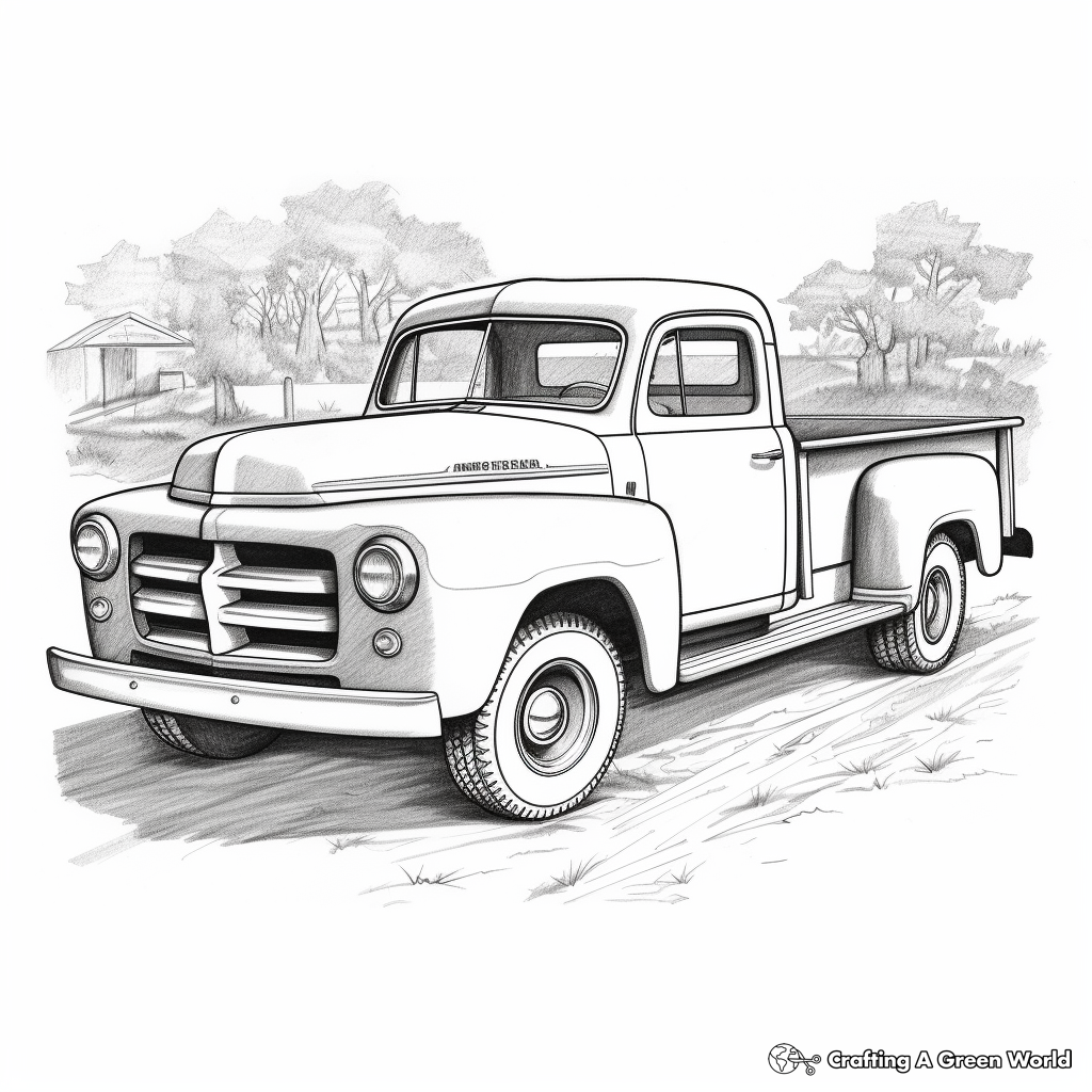 Old truck coloring pages