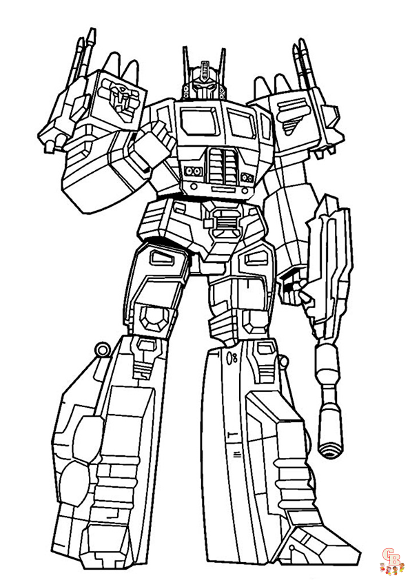 Free printable optimus prime coloring pages