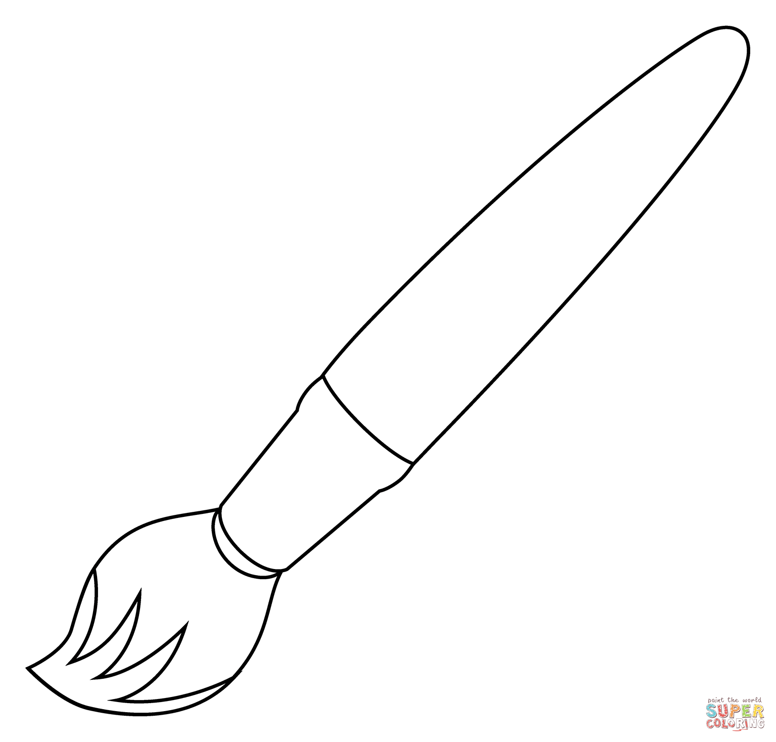 Paintbrush emoji coloring page free printable coloring pages