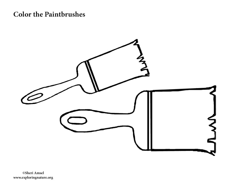 Paintbrush coloring page
