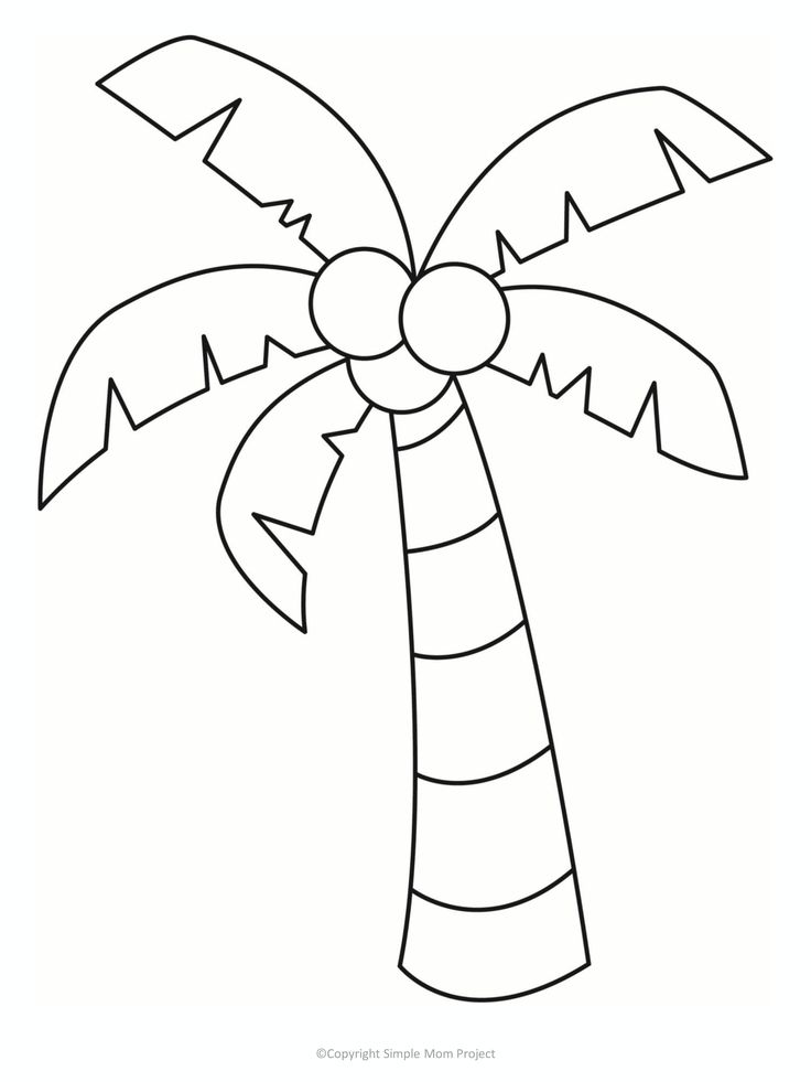 Free printable palm tree template palm tree drawing palm tree crafts palm trees