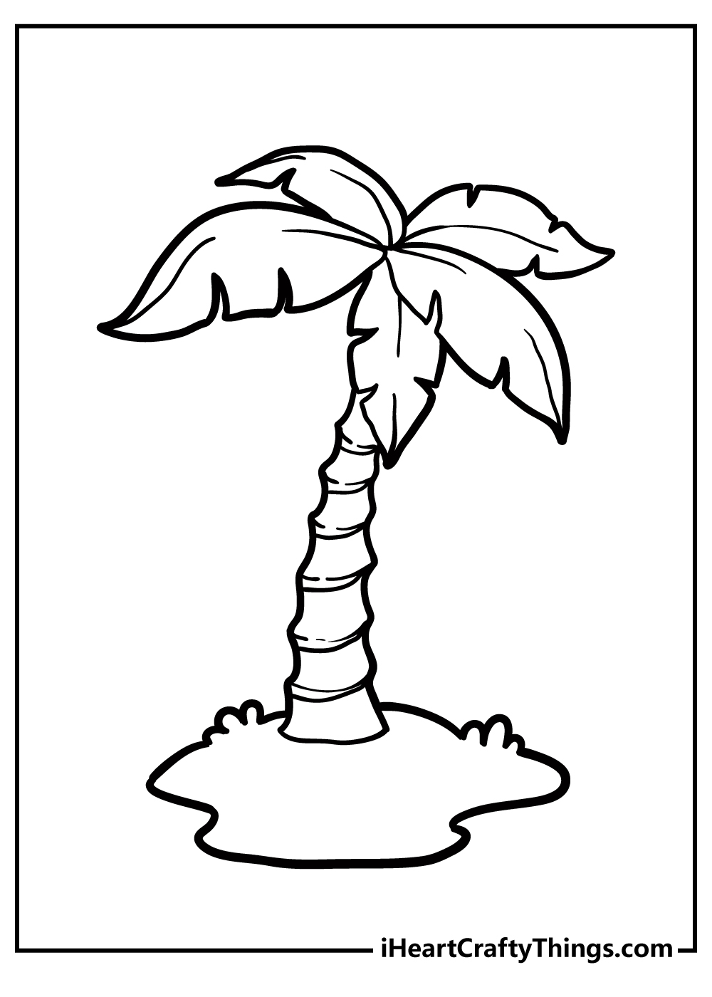 Palm tree coloring pages free printables