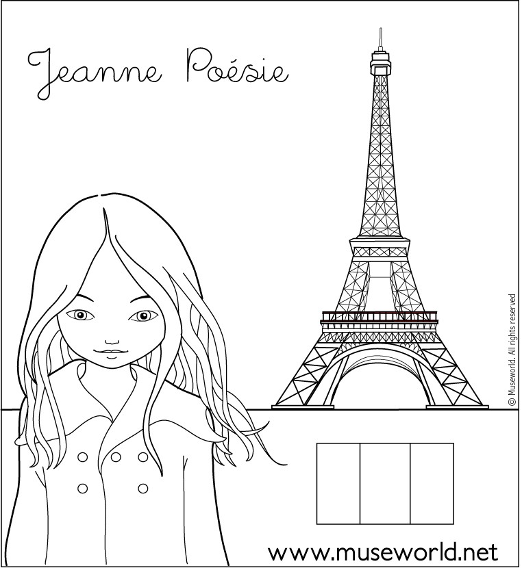 Jeanne from paris coloring pages