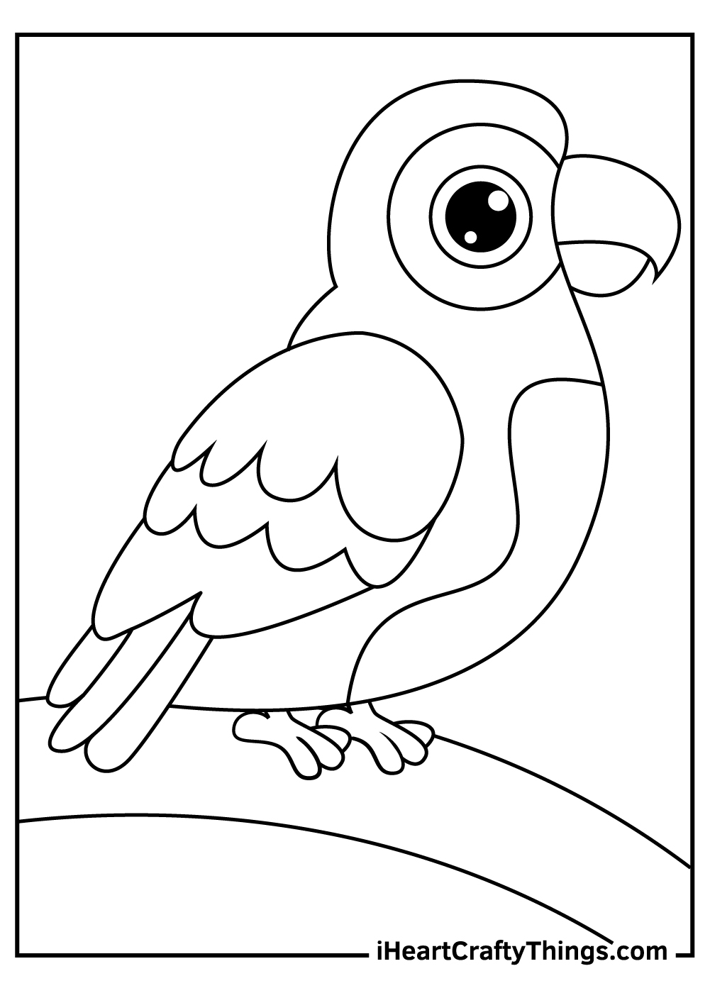 Parrots coloring pages free printables