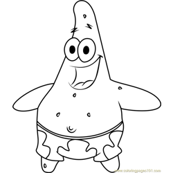 Patrick star coloring pages for kids