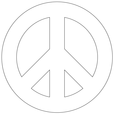 Peace sign coloring page free printable coloring pages