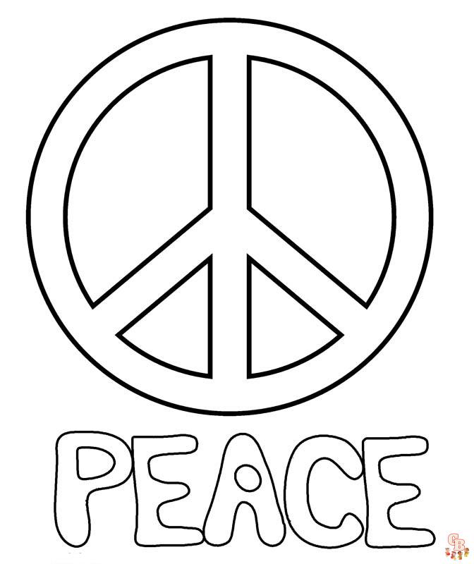 Free peace coloring pages