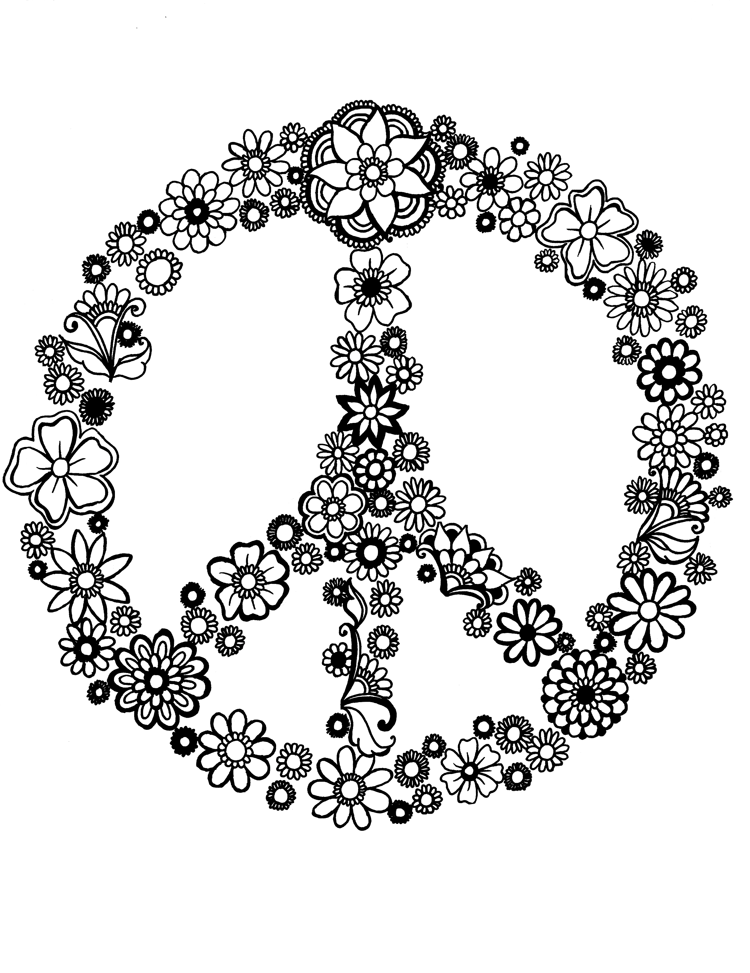 Peace sign in mandalas â you