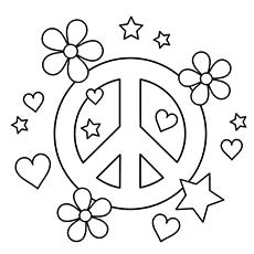 Top free printable peace sign coloring pages online