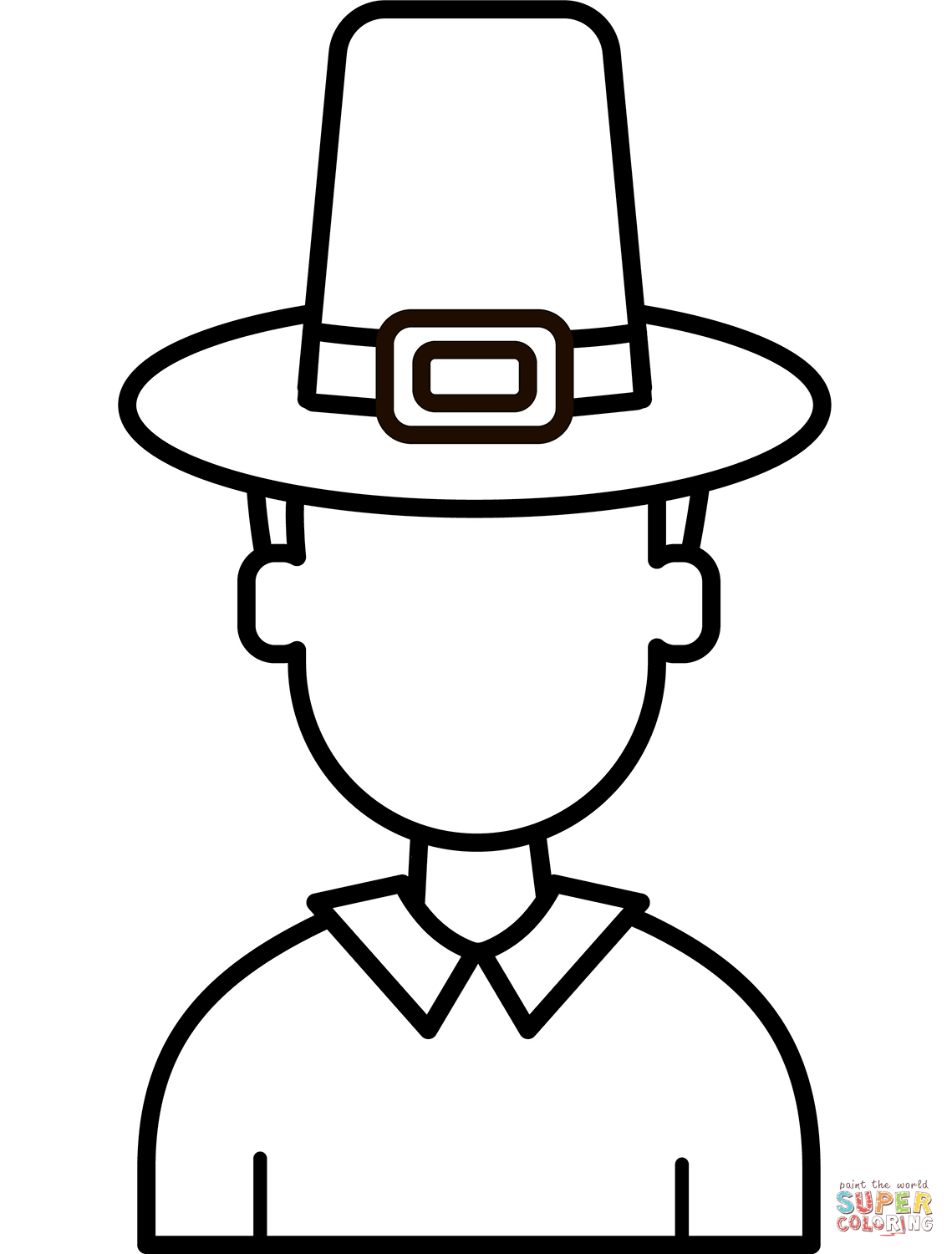 Pilgrim coloring page free printable coloring pages