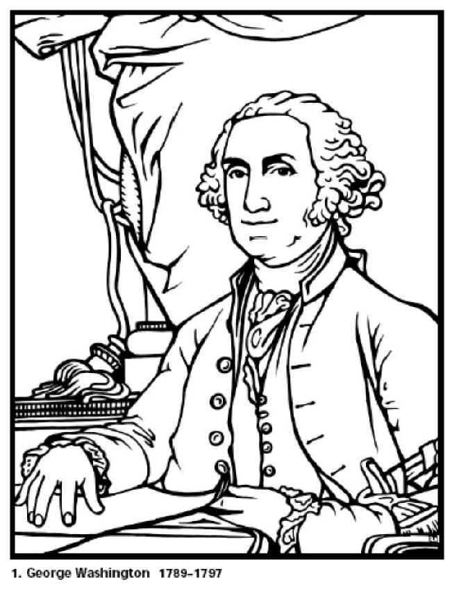 Printable presidents day coloring pages pdf