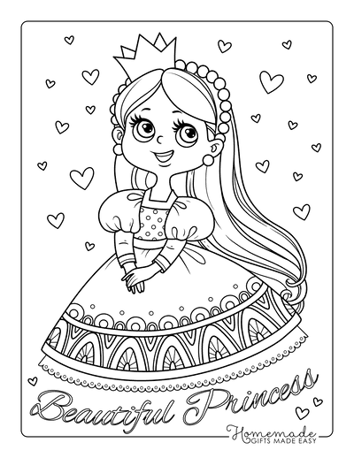 Free princess coloring pages for kids