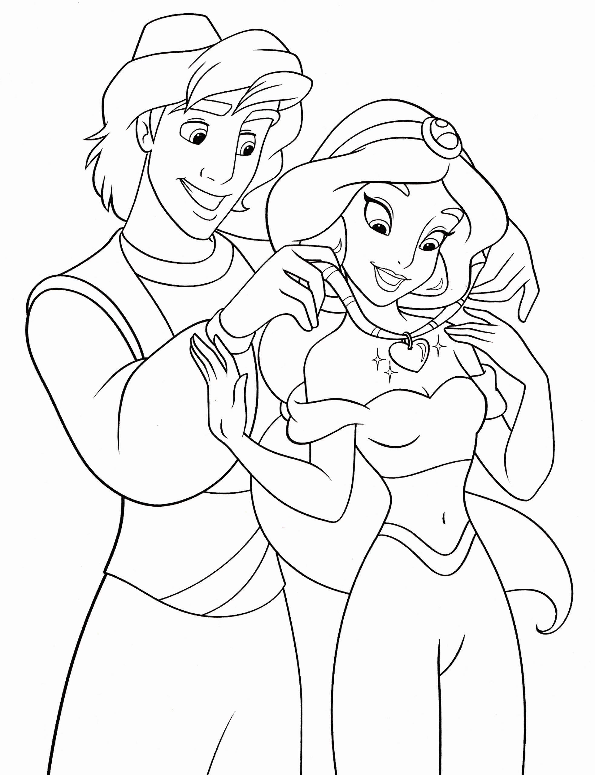 Coloring pages disney jasmine coloring pages beautiful disney princess