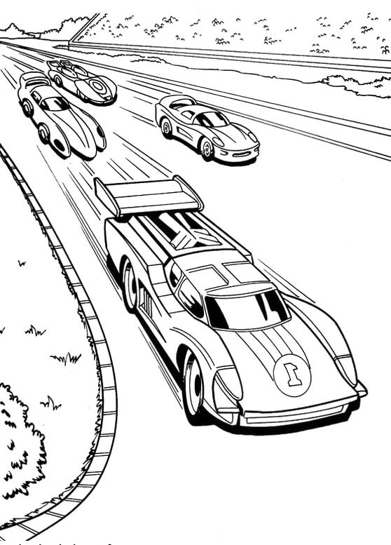 Coloring pages race cars coloring page
