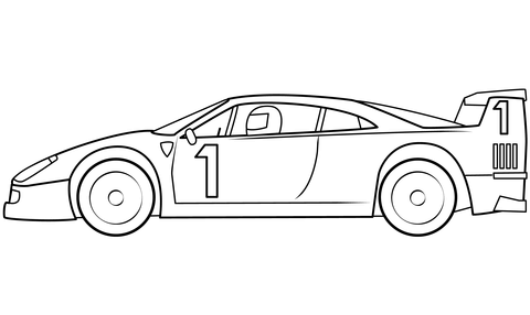 Race cars coloring pages free printable pictures