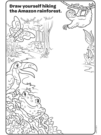 Colors of the world amazon rainforest coloring page