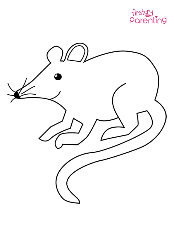 Easy printable rat coloring pages for kids