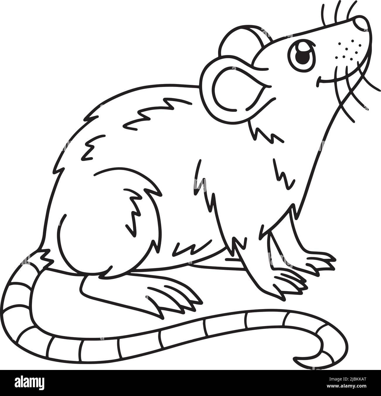 Mouse coloring page isolated for kids stock vector image art