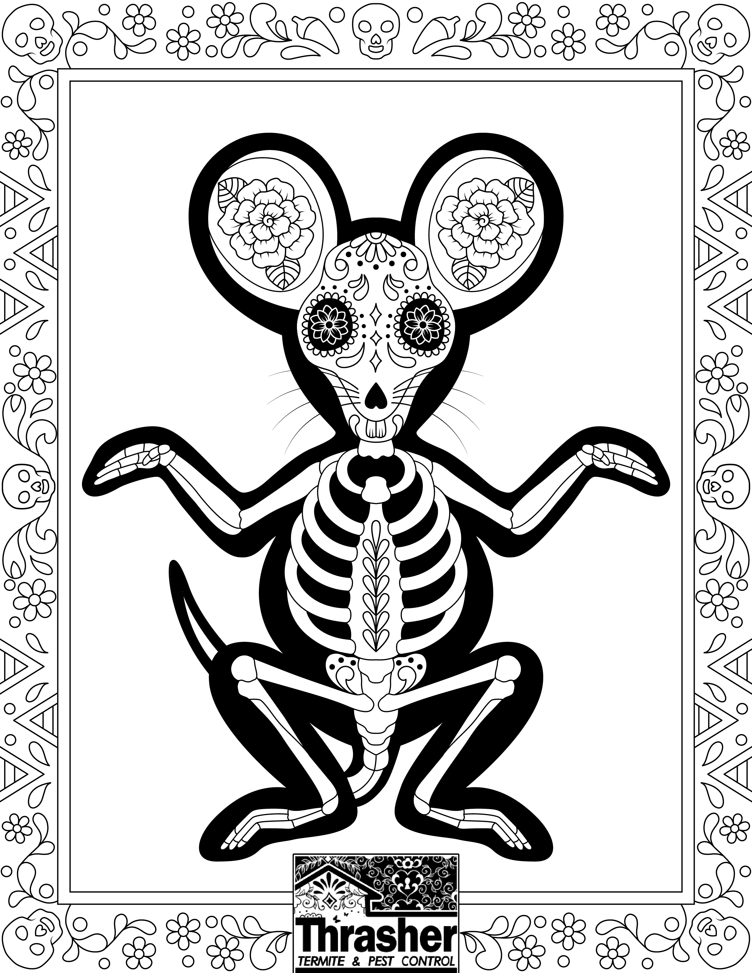 Rat coloring page thrasher termite pest control