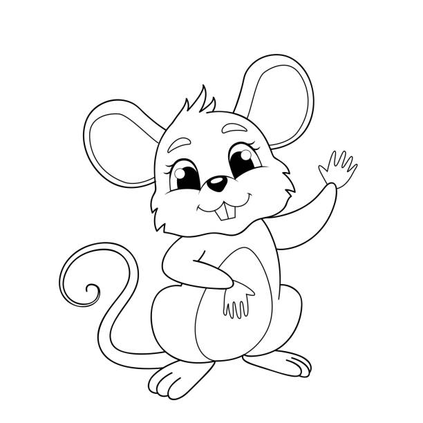 Rat coloring pages stock illustrations royalty