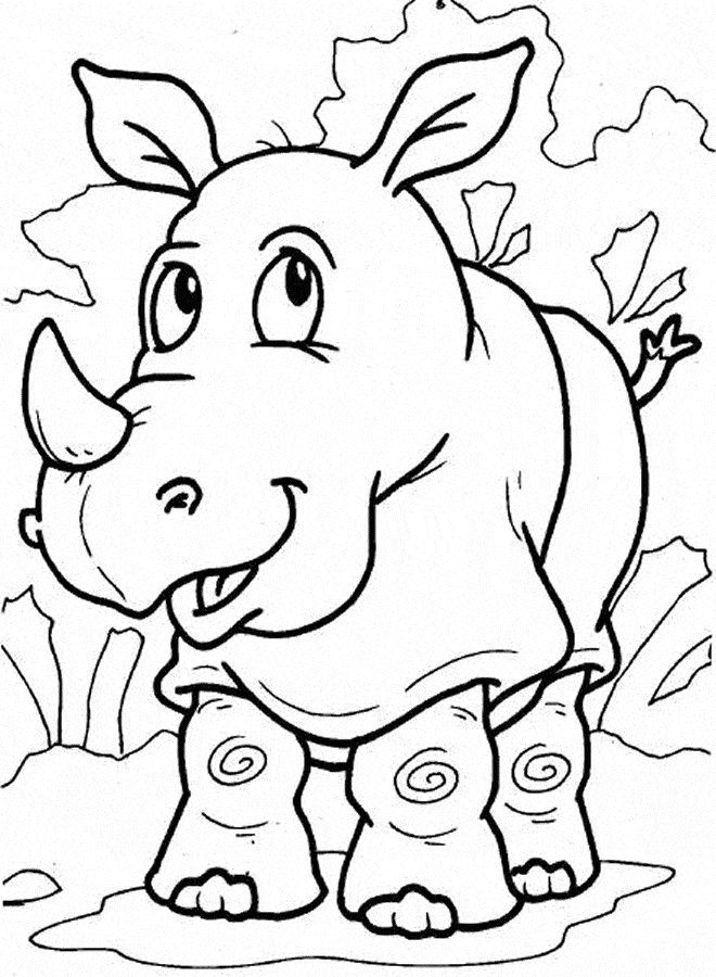 Rhinoceros coloring page