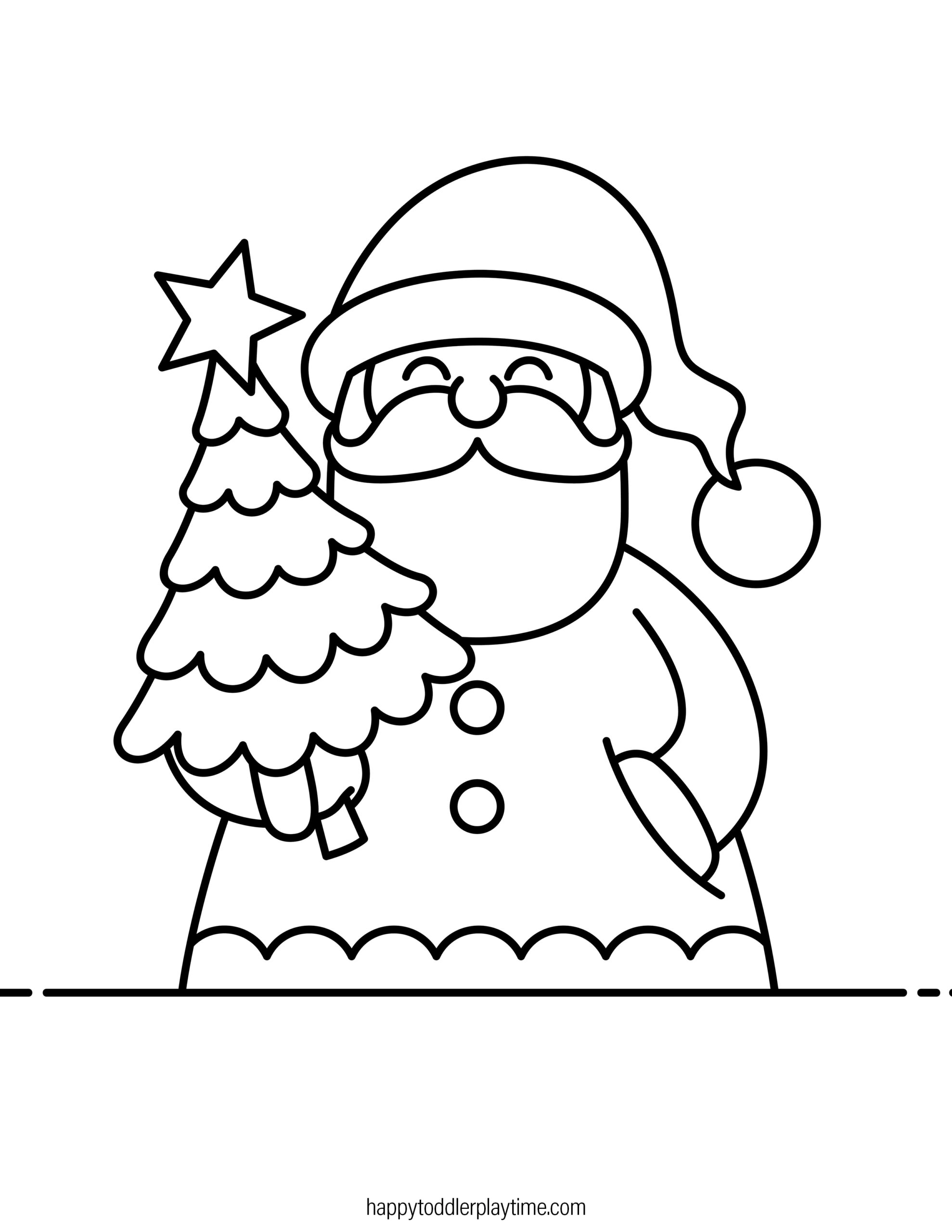 Free printable santa coloring pages a jolly good time