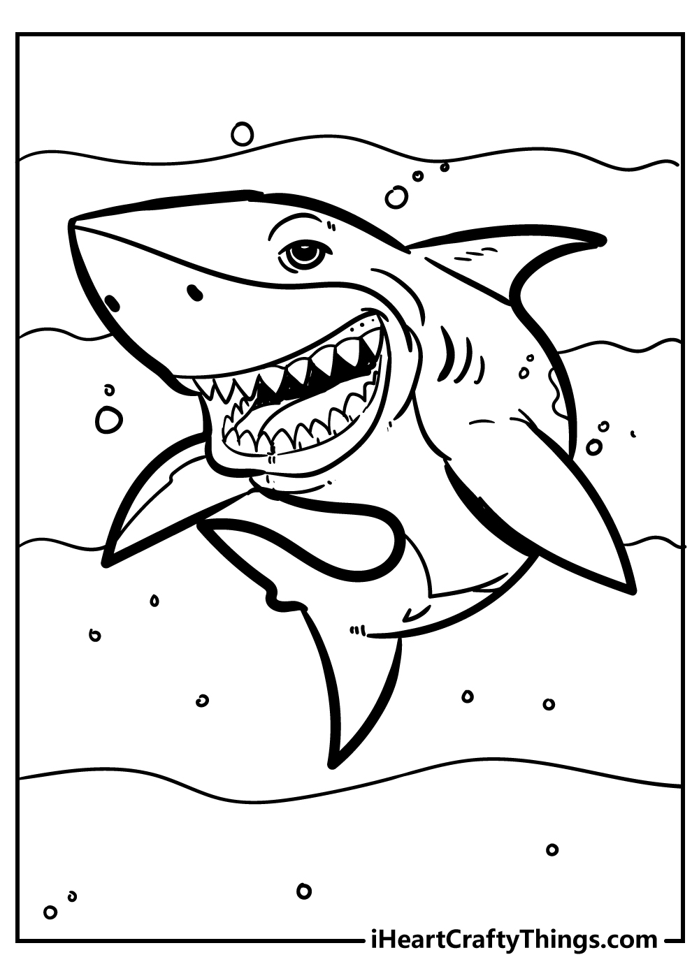 Shark coloring pages free printables