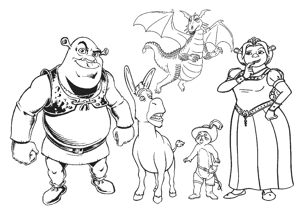 Shrek coloring pages printable for free download