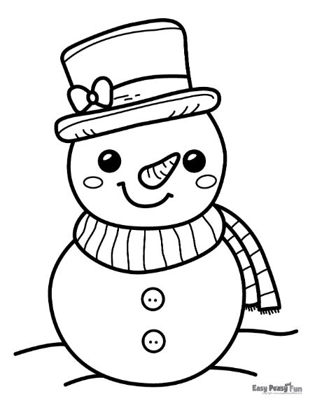 Printable snowman coloring pages