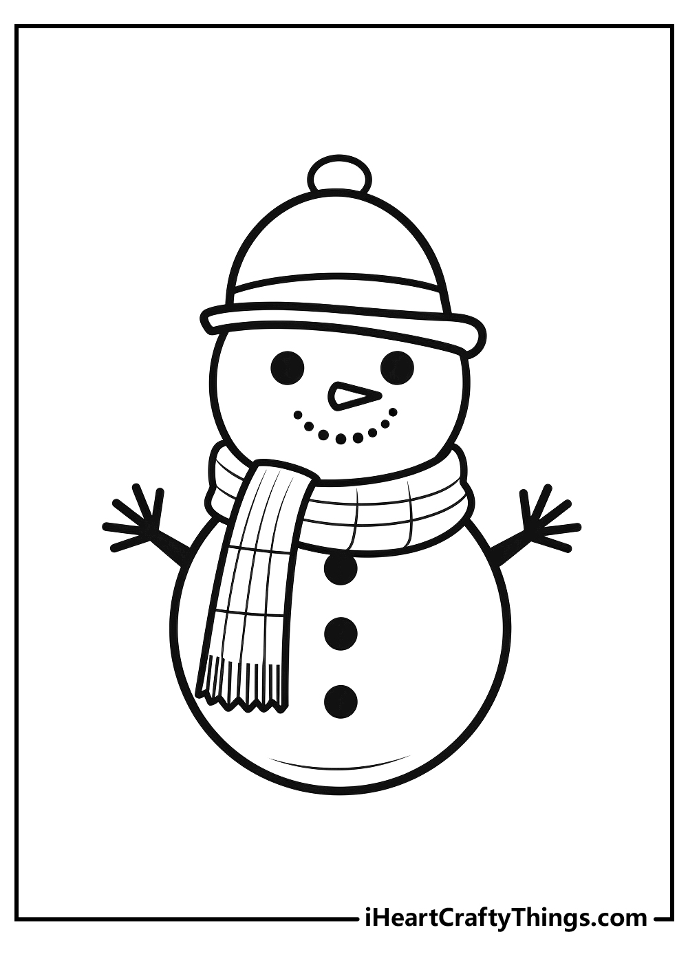 Snowman coloring pages free printables