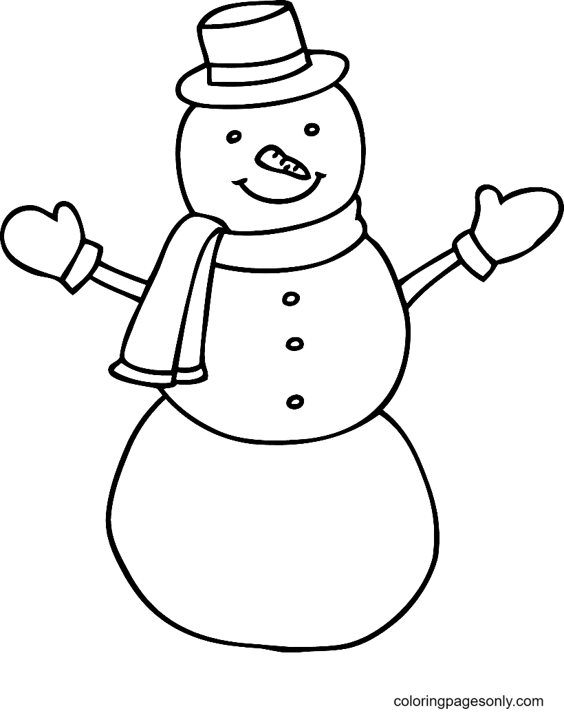 Snowman coloring pages printable for free download