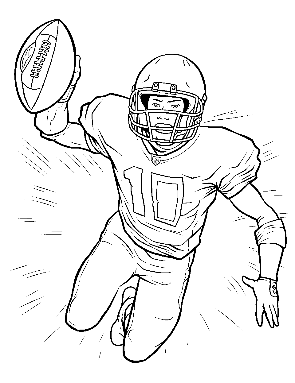 American football coloring pages free printables