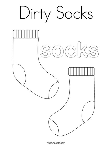 Dirty socks coloring page