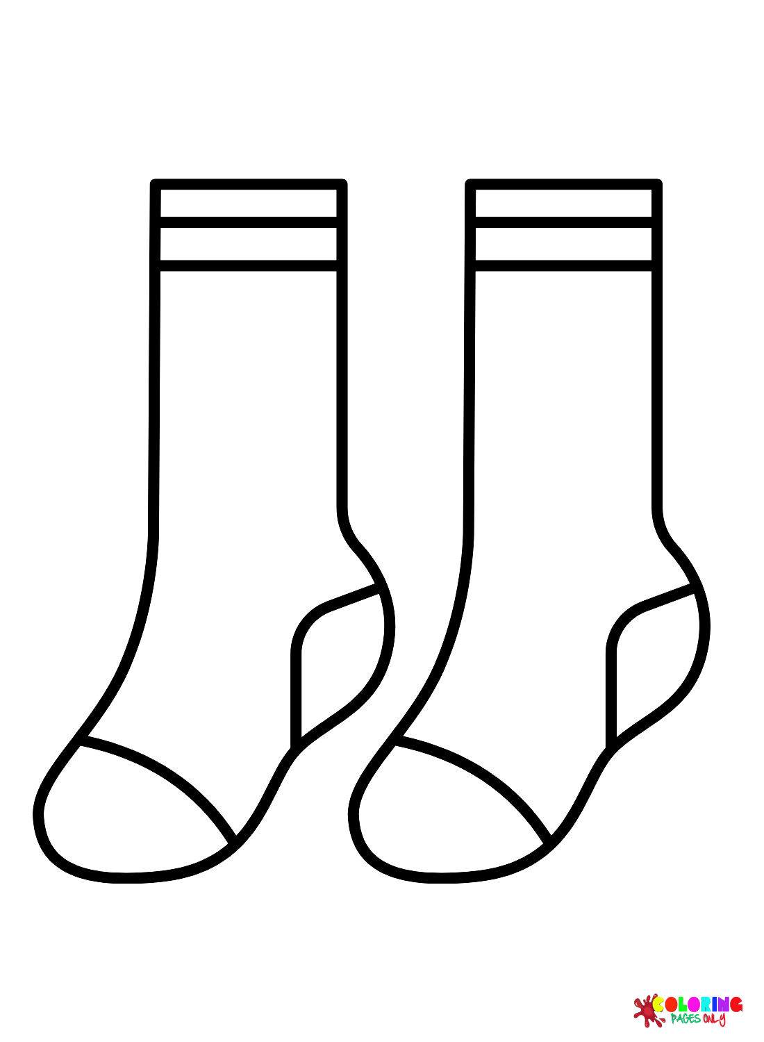 Socks coloring pages printable for free download