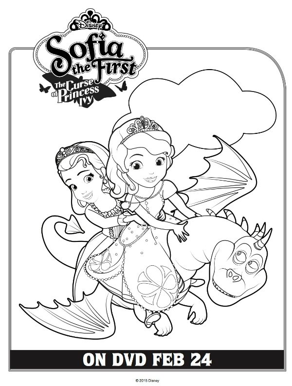 Free printable disney sofia the first coloring page