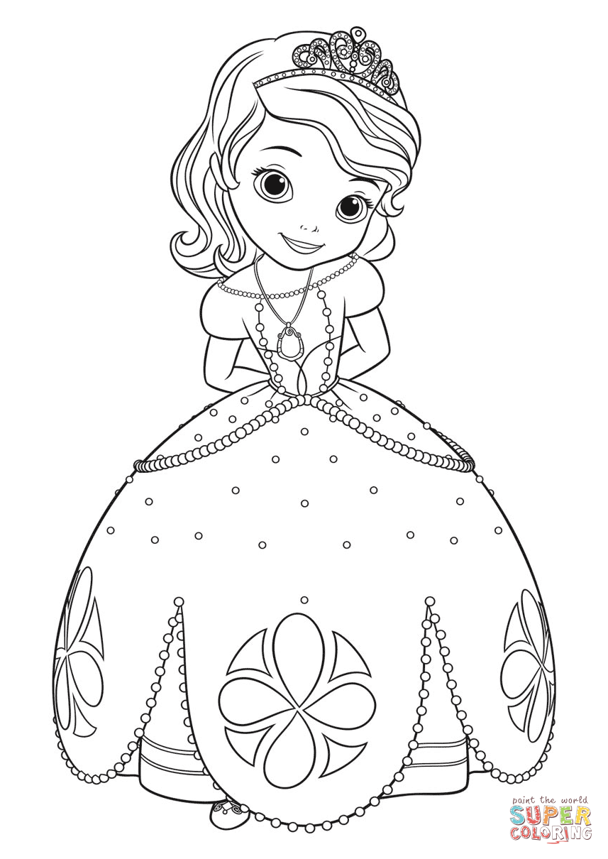 Princess sofia coloring page free printable coloring pages