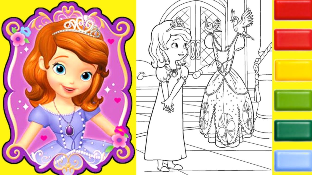 Sofia the first coloring page disney