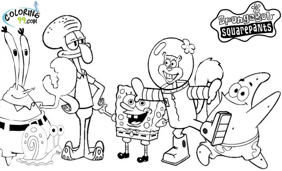 Free printable spongebob squarepants coloring pages