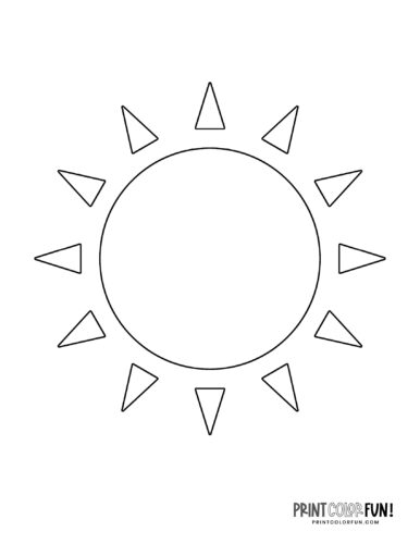 Fun sun coloring pages at