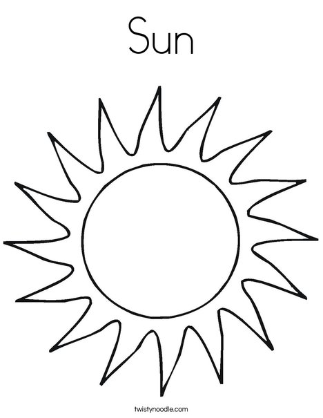 Sun coloring page